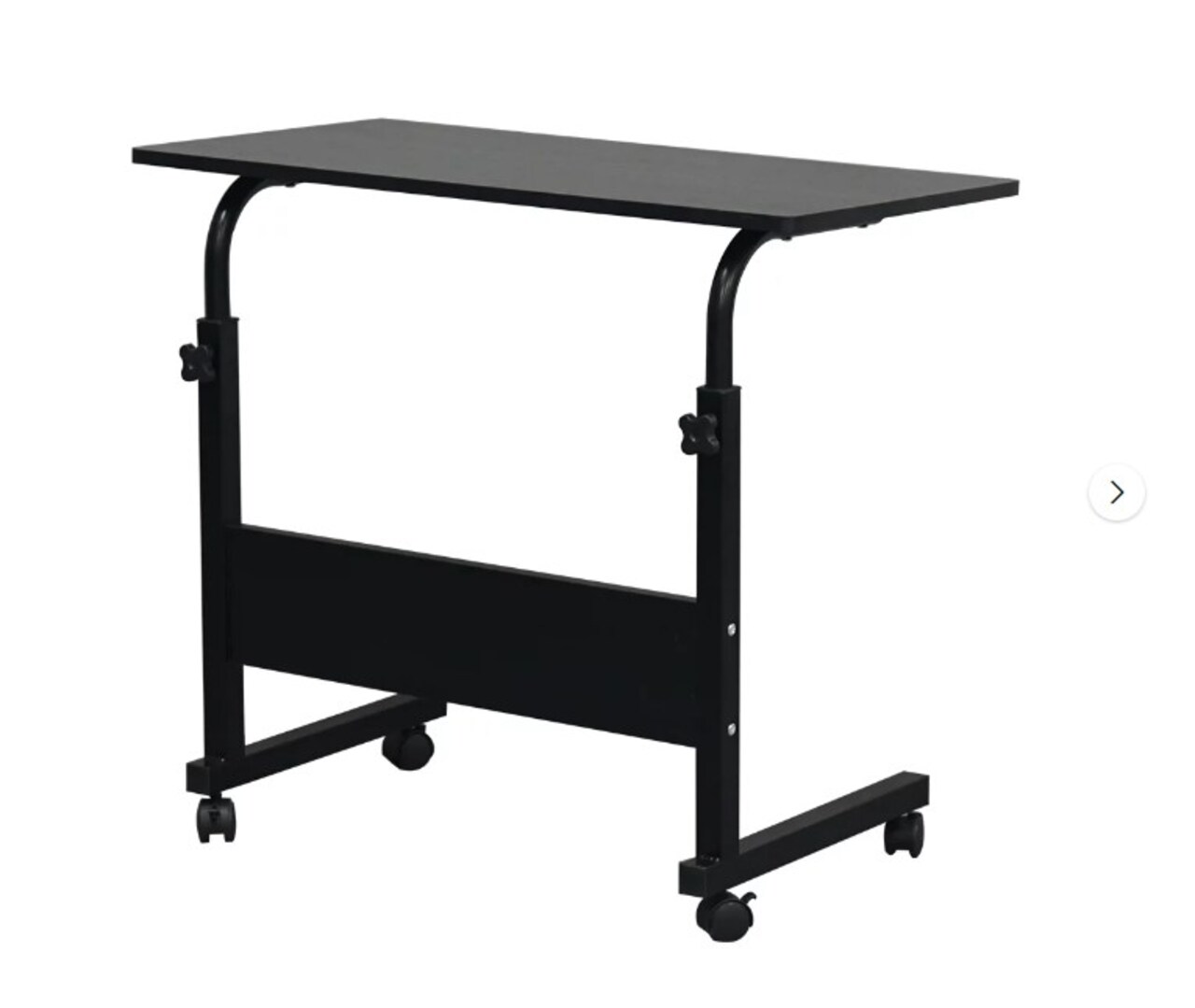 Laptop Table Adjustable Height Standing Computer Desk Portable Stand up Work Station Cart Tray Side Table for Sofa and Bed,Black